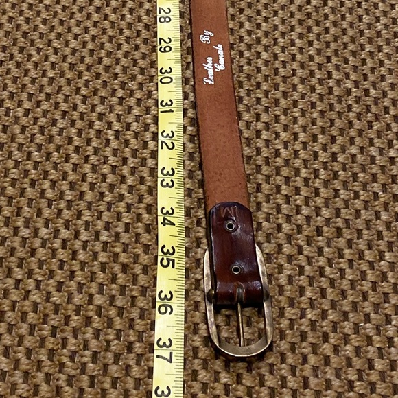 Canale Vintage leather belt brown embossing size S-M - Picture 11 of 17